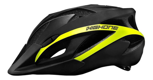 Capacete Bike Mtb High One Win Preto/amarelo Neon - M