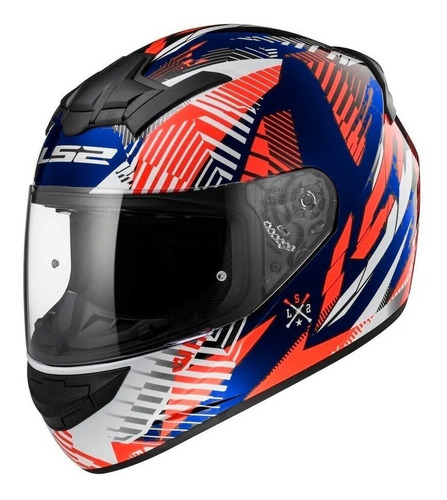 Casco Moto Ls2 352 Tribal Red White Blue 2020 En Devotobikes