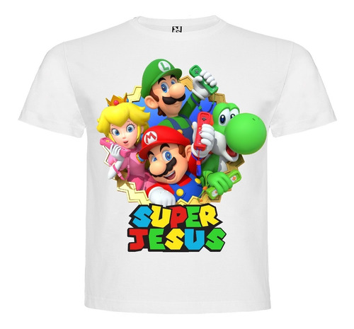 Polera Mario Yoshi Luigi Peach Personalizada Algodón 100%