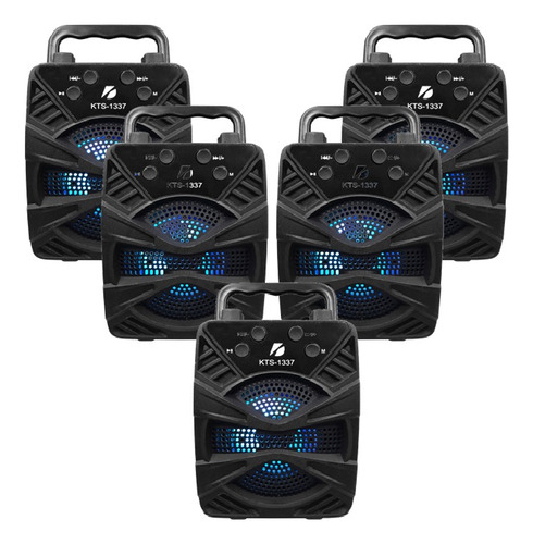 Kit De 10 Bocinas Bluetooth 3 Pulgadas Usb Radio Fm Luz Led