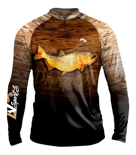 Camiseta Pescador Dourado Personalizada Proteção Uv50+ Cam3