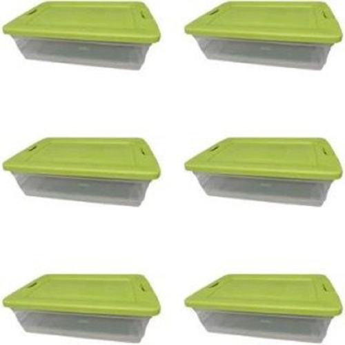 Organizador Plastico Multiuso 42 Lts Con Traba 60x40 X6