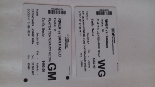 Imagen 2 de 3 de Entradas Copa Libertadores River