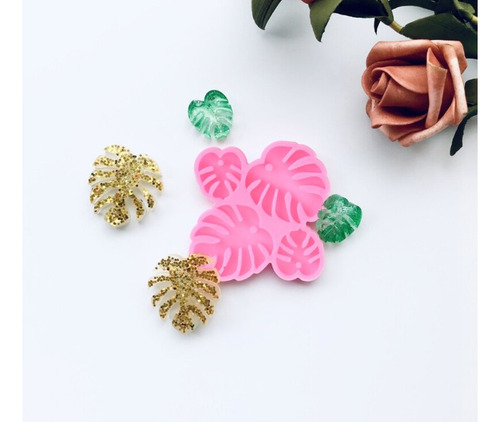 Molde Silicon Dije Joyería Resina Colgar Aretes Tipo Hoja
