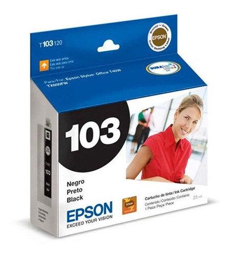 Cartucho Original Epson T 103 Negro T 40w Tx 600 550w