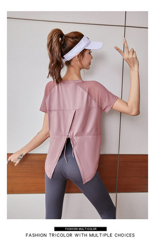 Playera Deportiva De Manga Corta Para Mujer, Holgada Y Delga