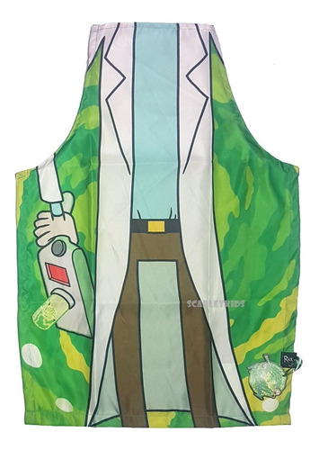 Imagen 1 de 6 de Delantal De Cocina Rick And Morty Licencia Oficial Varios