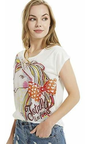 Futuro Camiseta De Manga Corta Para Mujer, Diseño De Lazo, M