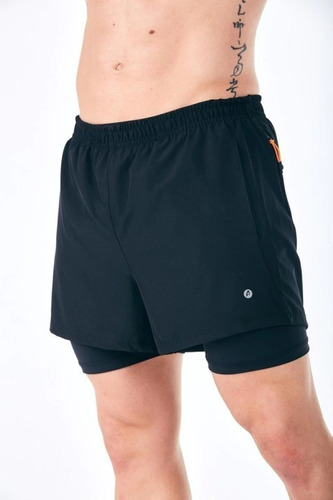 Short Aptitud Con Calza Negro Hombre