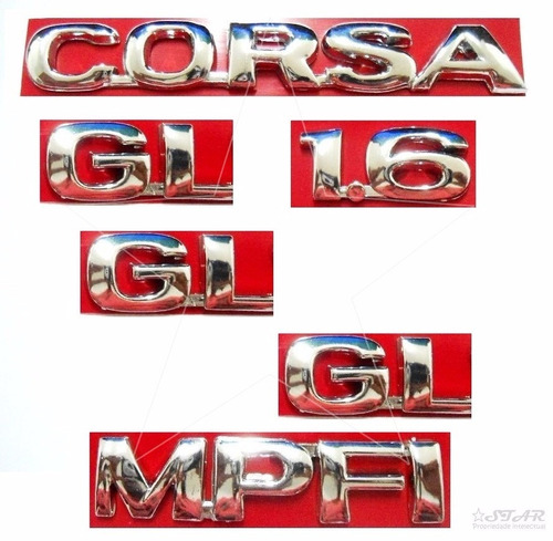 Emblemas Corsa Sedan Gl 1.6 Mpfi + Lateral Gl - 1996 À 1999