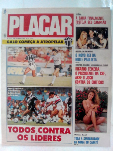 Revista Placar 1012 Poster Vitória Campeão C/26 Escudos 1989