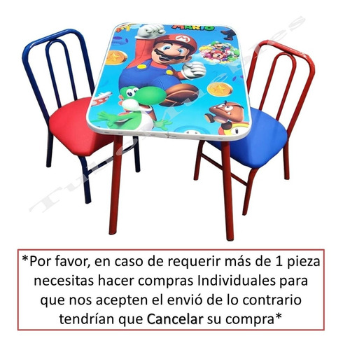 Juego Para Niños Mesa Diseños Con 2 Sillas