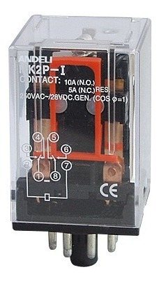 Relé 8 Pines 120v Con Luz Piloto Andeli Con Base