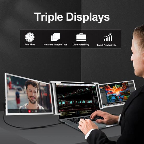 Extensor De Pantalla Triple Para Computadora Portátil Ladomi