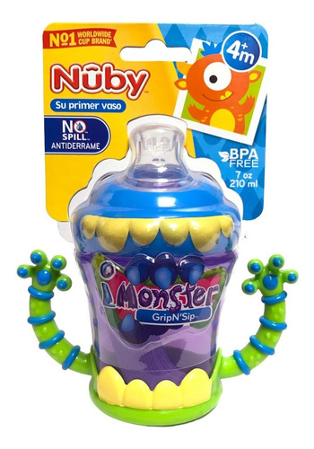 Vaso Monstruo Nuby 270 Ml Color Multicolor