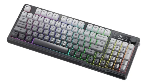 Teclado Inalámbrico Para Juegos Freewolf M96 De Modo Dual Gr