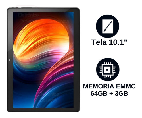 Imagem 2 de 10 de Tablet Multilaser U10 64gb Tela 10.1 4g Prata 3gb Ram Nb381