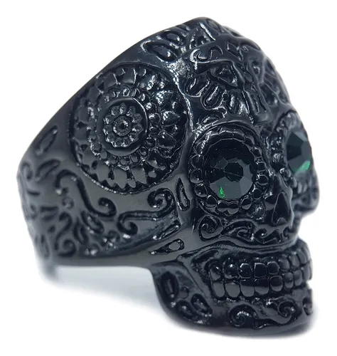 Anillo de calavera negro sale
