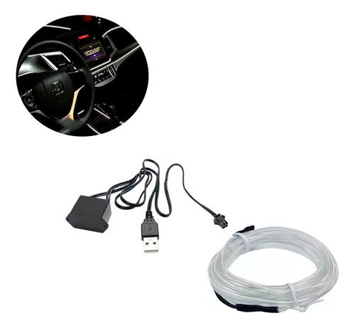 Tira Luz Led Moldura Interior Decorativa Usb 5m Auto