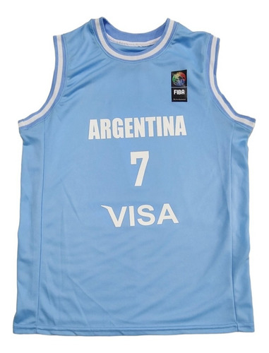 Imagen 1 de 2 de Camiseta Musculosa Argentina Basquet Campazzo 7