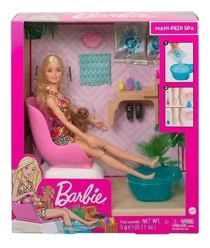 Boneca Barbie Salão De Beleza Manicure Pedicure Spa Original