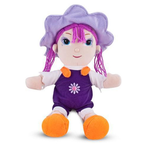 Boneca De Pelúcia Violeta Baby 37 Cm Antialérgica