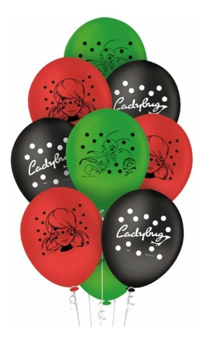 Balão Bexiga Ladybug Tam.9 Cores Sortidas 25 Unid. Regina