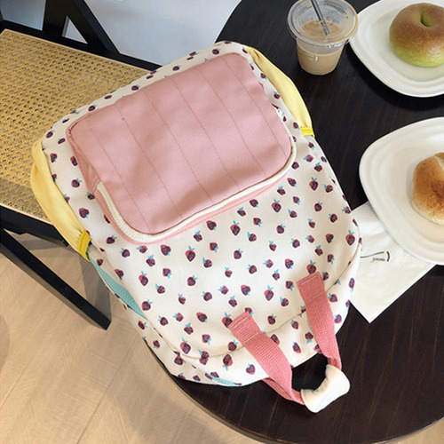 Mochila Para Mujer, Bolso Escolar De Nailon 27cmx10cmx35cm