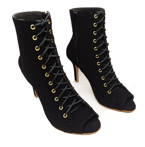 Imagem 6 de 7 de Bota Coturno Ankle Boot Feminina Salto Alto Fino Cano Curto