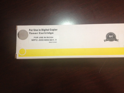 Imagen 2 de 2 de Cartucho De Toner Color Amarillo Mp C300-400-401