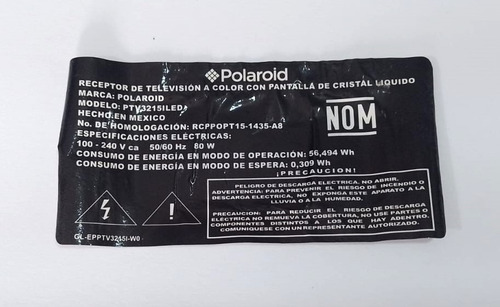 Pantalla Polaroid Ptv3215iled Solo Refacciones (Usado)
