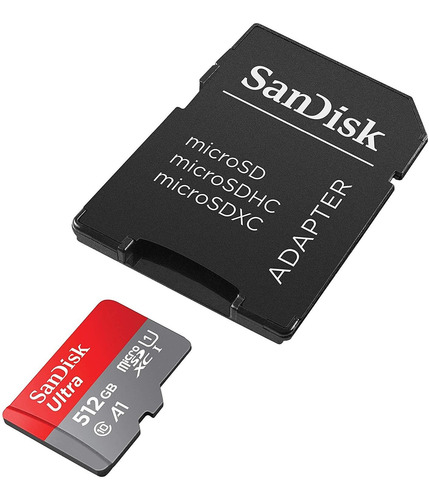 Memoria Sandisk Microsdxc, 512 Gb, Con Adaptador