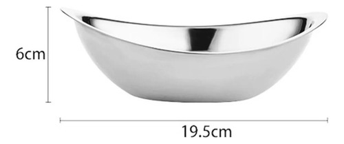 Ensaladera Acero Inoxidable, Cuenco Moderno Para Plata M
