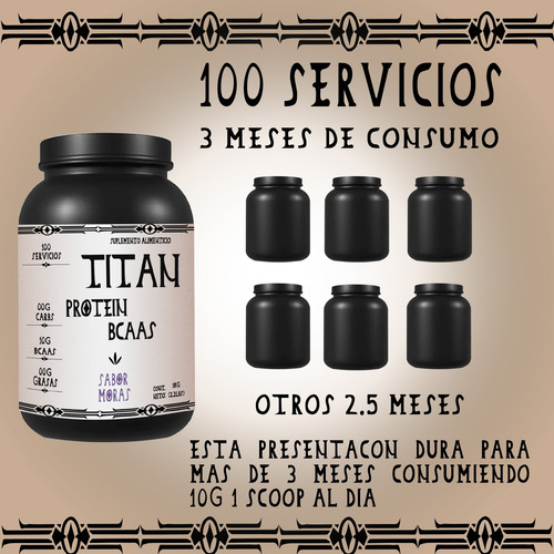 Aminoácidos Bcaas Titan 1kg Sabores 100servicios Pre Entreno Moras