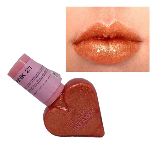 Gloss Brillo Labial Forma De Corazon Olor Frutal -by Pink 21