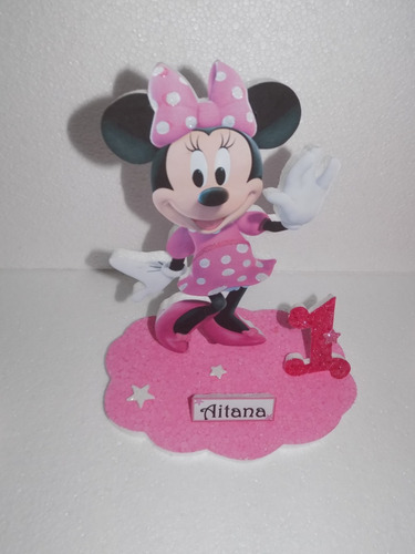 10 Centros De Mesa De Minnie De 19cm 