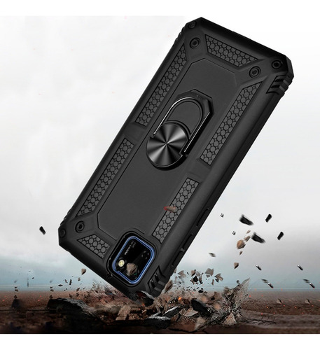 Funda Anillo Magnetica Case Uso Rudo Modelos Huawei