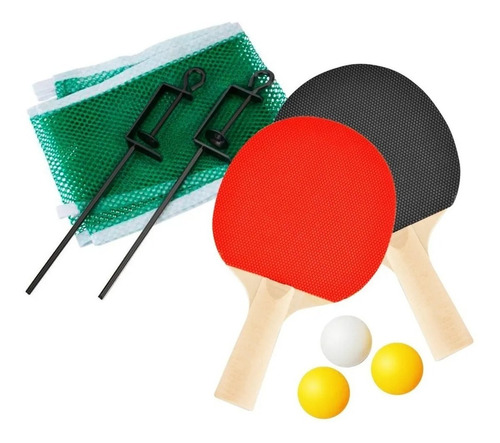 Set De Ping Pong 2 Paletas + 3 Pelotas + Red Pingpong