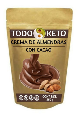 Crema De Almendras Con Cacao Keto Sin Azúcar