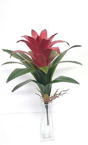 Galho Flor Bromélia Silicone Folhas Raiz Bromelia Arranjo | Parcelamento  sem juros