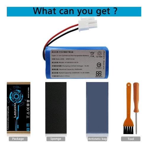Batería Recargable De Laqueena A4s Compatible Con Ilife A4s