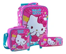 Comprar Set Scool Kombat Maleta Lonchera Cartuchera Hello Kitty 3d