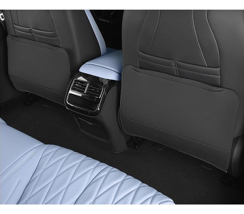 2x Alfombrillas Para Respaldo De Asiento Protector De Negro