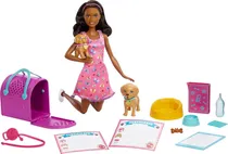 Comprar Boneca Barbie Conjunto Adota Cachorrinhos Negra Mattel