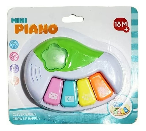 Mini Piano P/bebe C/luz Y Sonido Clever Babies Sebigus 51180 Color Blanco