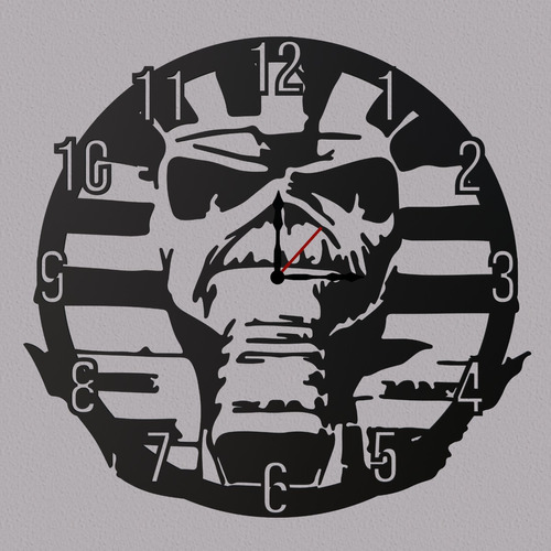 Reloj Decorativo Iron Maiden Con Luces Led | Rock Lp Vinilo