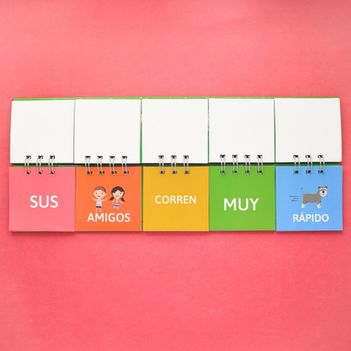 Imagen 2 de 6 de Libro Movil De Frases Montessori - Material Didáctico