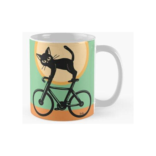 Taza Cat Ama Una Bicicleta Calidad Premium