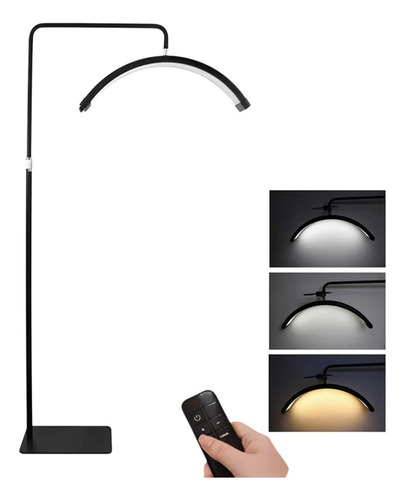 Ring Light Led Meia Lua Lunar Estética Maquiagem Cílios Sobrancelha Dimerizado Com Controle Remoto Bivolt Tippi