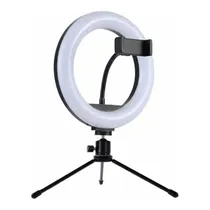 Comprar Ring Light Led 8'' Com Tripé De Mesa + Suporte Para Celular
